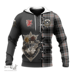 Scottish Moffat Modern Clan Tartan Hoodie - Lion Rampant And Celtic Thistle Style Scottish Plaid Tartan Plaid