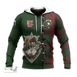 Scottish Stewart of Appin Clan Tartan Hoodie - Lion Rampant And Celtic Thistle Style Scottish Plaid Tartan Plaid