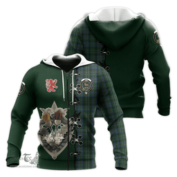 Scottish Scott Hunting Clan Tartan Hoodie - Lion Rampant And Celtic Thistle Style Scottish Plaid Tartan Plaid