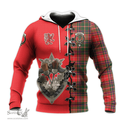Scottish Somerville Modern Clan Tartan Hoodie - Lion Rampant And Celtic Thistle Style Scottish Plaid Tartan Plaid