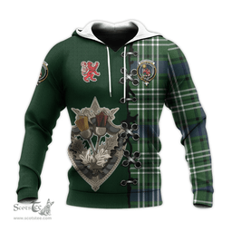 Scottish Spottiswood Clan Tartan Hoodie - Lion Rampant And Celtic Thistle Style Scottish Plaid Tartan Plaid