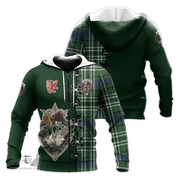Scottish Spottiswood Clan Tartan Hoodie - Lion Rampant And Celtic Thistle Style Scottish Plaid Tartan Plaid