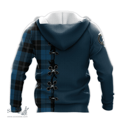 Scottish Ramsay Blue Hunting Clan Tartan Hoodie - Lion Rampant And Celtic Thistle Style Scottish Plaid Tartan Plaid