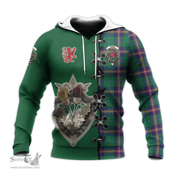 Scottish Young Modern Clan Tartan Hoodie - Lion Rampant And Celtic Thistle Style Scottish Plaid Tartan Plaid