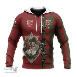 Scottish MacQuarrie Clan Tartan Hoodie - Lion Rampant And Celtic Thistle Style Scottish Plaid Tartan Plaid