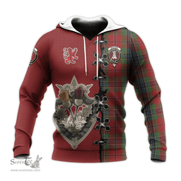Scottish MacLean of Duart Clan Tartan Hoodie - Lion Rampant And Celtic Thistle Style Scottish Plaid Tartan Plaid