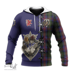 Scottish MacLennan Clan Tartan Hoodie - Lion Rampant And Celtic Thistle Style Scottish Plaid Tartan Plaid
