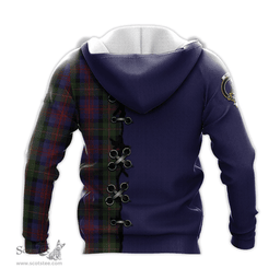 Scottish MacLennan Clan Tartan Hoodie - Lion Rampant And Celtic Thistle Style Scottish Plaid Tartan Plaid