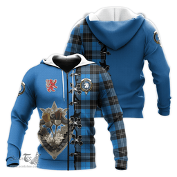 Scottish Ramsay Blue Ancient Clan Tartan Hoodie - Lion Rampant And Celtic Thistle Style Scottish Plaid Tartan Plaid