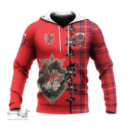 Scottish Rose Modern Clan Tartan Hoodie - Lion Rampant And Celtic Thistle Style Scottish Plaid Tartan Plaid