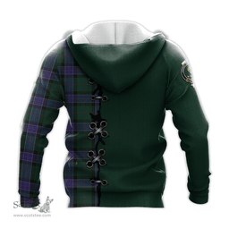 Scottish Sinclair Hunting Modern Clan Tartan Hoodie - Lion Rampant And Celtic Thistle Style Scottish Plaid Tartan Plaid