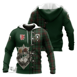Scottish Tennant Clan Tartan Hoodie - Lion Rampant And Celtic Thistle Style Scottish Plaid Tartan Plaid