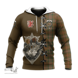 Scottish Scott Brown Modern Clan Tartan Hoodie - Lion Rampant And Celtic Thistle Style Scottish Plaid Tartan Plaid