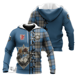Scottish Napier Ancient Clan Tartan Hoodie - Lion Rampant And Celtic Thistle Style Scottish Plaid Tartan Plaid