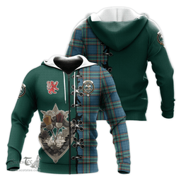 Scottish Ralston UK Clan Tartan Hoodie - Lion Rampant And Celtic Thistle Style Scottish Plaid Tartan Plaid