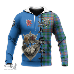 Scottish Ralston Clan Tartan Hoodie - Lion Rampant And Celtic Thistle Style Scottish Plaid Tartan Plaid