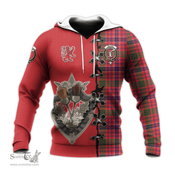 Scottish MacRae Modern Clan Tartan Hoodie - Lion Rampant And Celtic Thistle Style Scottish Plaid Tartan Plaid