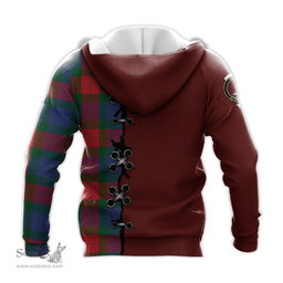 Scottish Mar Clan Tartan Hoodie - Lion Rampant And Celtic Thistle Style Scottish Plaid Tartan Plaid