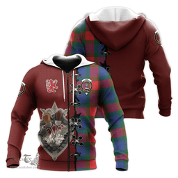 Scottish Mar Clan Tartan Hoodie - Lion Rampant And Celtic Thistle Style Scottish Plaid Tartan Plaid