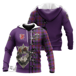 Scottish Montgomery Modern Clan Tartan Hoodie - Lion Rampant And Celtic Thistle Style Scottish Plaid Tartan Plaid