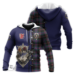 Scottish Nairn Clan Tartan Hoodie - Lion Rampant And Celtic Thistle Style Scottish Plaid Tartan Plaid
