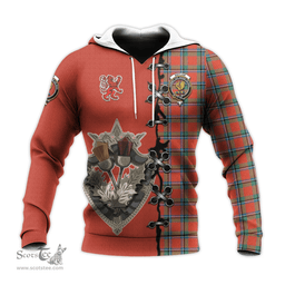 Scottish Sinclair Ancient Clan Tartan Hoodie - Lion Rampant And Celtic Thistle Style Scottish Plaid Tartan Plaid