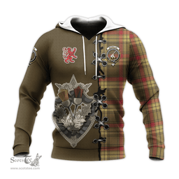 Scottish MacMillan Old Weathered Clan Tartan Hoodie - Lion Rampant And Celtic Thistle Style Scottish Plaid Tartan Plaid