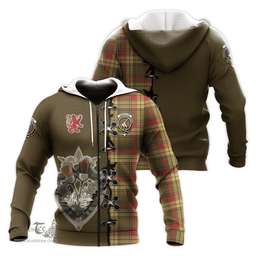 Scottish MacMillan Old Weathered Clan Tartan Hoodie - Lion Rampant And Celtic Thistle Style Scottish Plaid Tartan Plaid