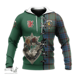 Scottish Nicolson Hunting Ancient Clan Tartan Hoodie - Lion Rampant And Celtic Thistle Style Scottish Plaid Tartan Plaid