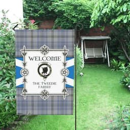 Scottish The Tweedie Clan Tartan Garden Flag - Welcome My Home Style Scottish Plaid Tartan Plaid