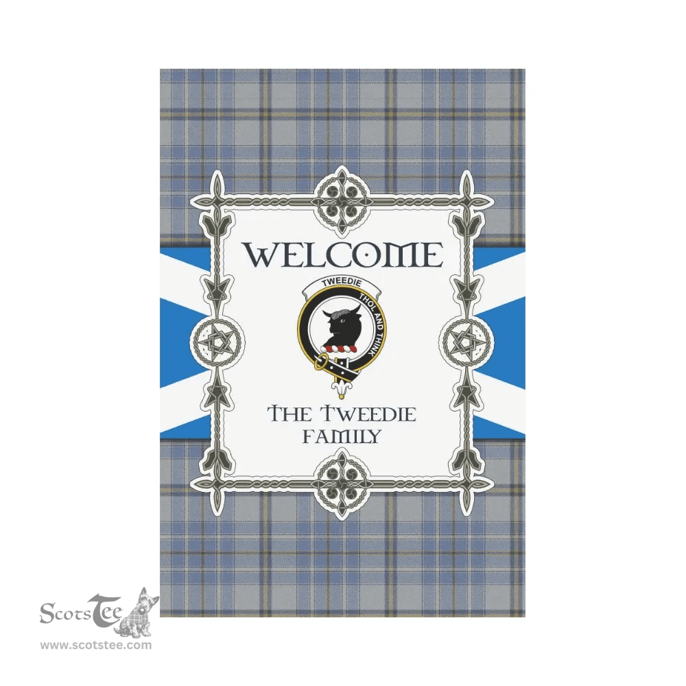 Scottish The Tweedie Clan Tartan Garden Flag - Welcome My Home Style Scottish Plaid Tartan Plaid