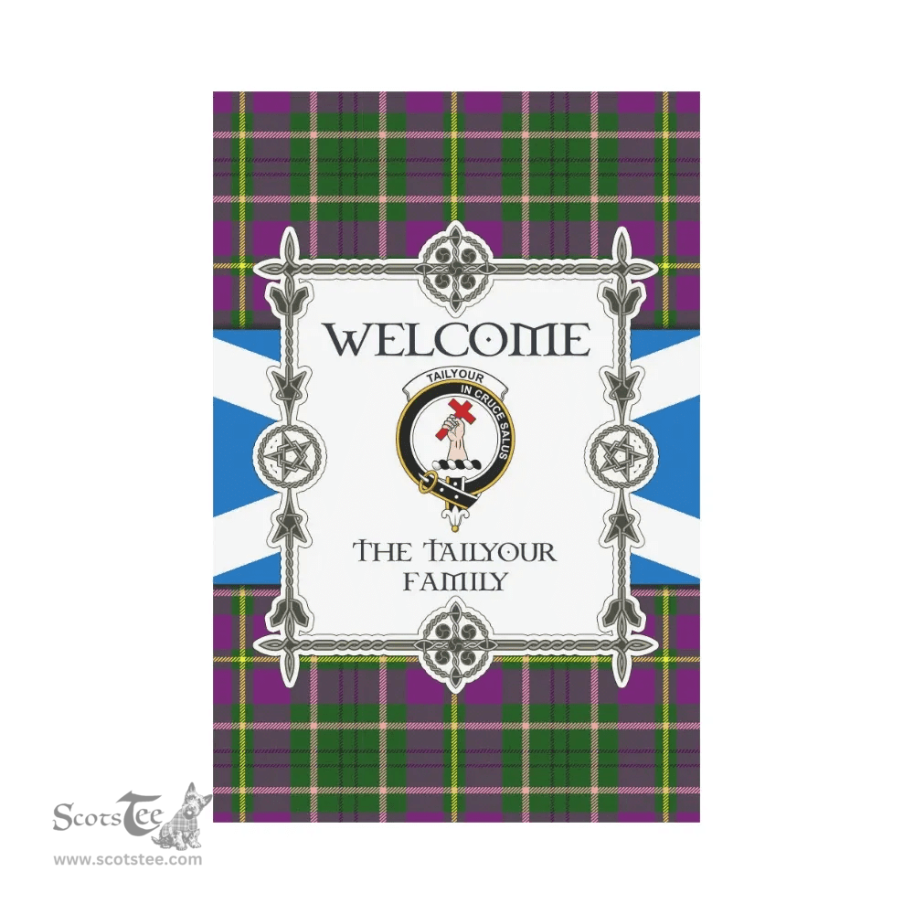 Scottish The Tailyour Clan Tartan Garden Flag - Welcome My Home Style Scottish Plaid Tartan Plaid