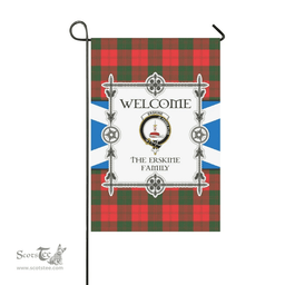 Scottish The Erskine Clan Tartan Garden Flag - Welcome My Home Style Scottish Plaid Tartan Plaid