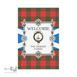 Scottish The Erskine Clan Tartan Garden Flag - Welcome My Home Style Scottish Plaid Tartan Plaid