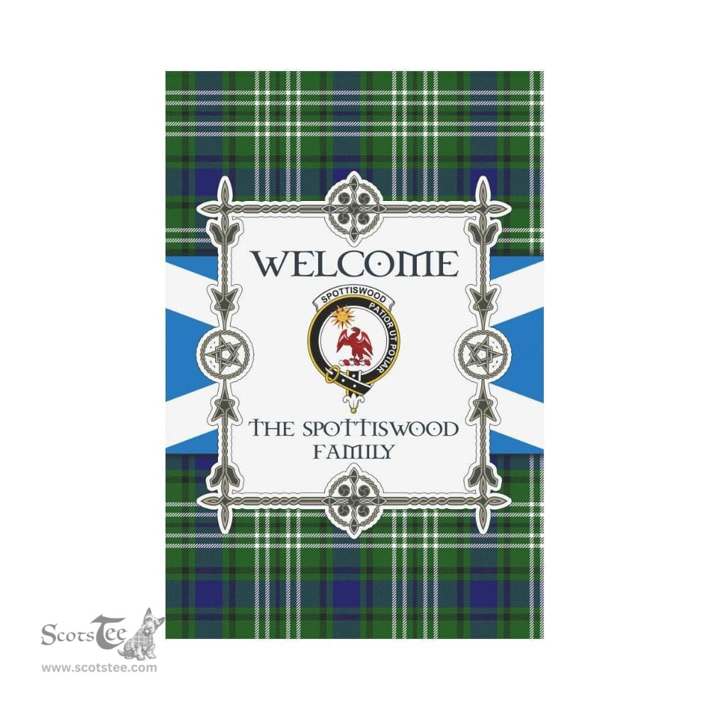 Scottish Spottiswood Clan Tartan Garden Flag - Welcome My Home Style Scottish Plaid Tartan Plaid