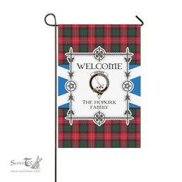 Scottish The Hopkirk Clan Tartan Garden Flag - Welcome My Home Style Scottish Plaid Tartan Plaid