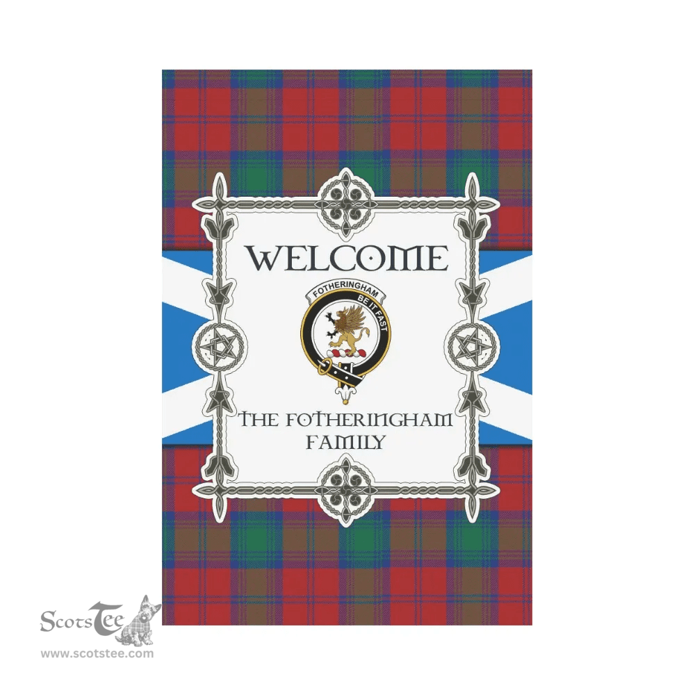 Scottish The Fotheringham Clan Tartan Garden Flag - Welcome My Home Style Scottish Plaid Tartan Plaid