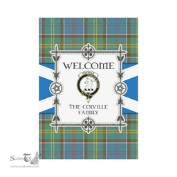 Scottish The Colville Clan Tartan Garden Flag - Welcome My Home Style Scottish Plaid Tartan Plaid