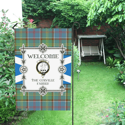 Scottish The Colville Clan Tartan Garden Flag - Welcome My Home Style Scottish Plaid Tartan Plaid