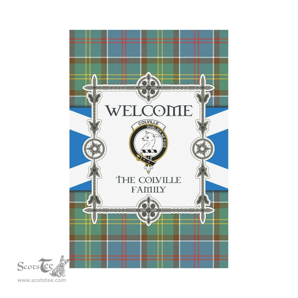Scottish The Colville Clan Tartan Garden Flag - Welcome My Home Style Scottish Plaid Tartan Plaid