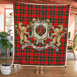 Scottish Spens Clan Badge Tartan Plaid Lion Crest Premium Quilt Scottish Plaid Tartan Plaid - ScotsTee - scotstee.com