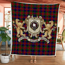 Scottish Tennant Clan Badge Tartan Plaid Lion Crest Premium Quilt Scottish Plaid Tartan Plaid - ScotsTee - scotstee.com