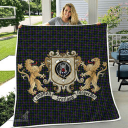 Scottish Spalding Clan Badge Tartan Plaid Lion Crest Premium Quilt Scottish Plaid Tartan Plaid - ScotsTee - scotstee.com