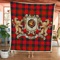 Scottish Nicolson Clan Badge Tartan Plaid Lion Crest Premium Quilt Scottish Plaid Tartan Plaid - ScotsTee - scotstee.com