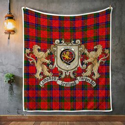 Scottish Nicolson Clan Badge Tartan Plaid Lion Crest Premium Quilt Scottish Plaid Tartan Plaid - ScotsTee - scotstee.com