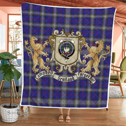Scottish Kinnaird Clan Badge Tartan Plaid Lion Crest Premium Quilt Scottish Plaid Tartan Plaid - ScotsTee - scotstee.com