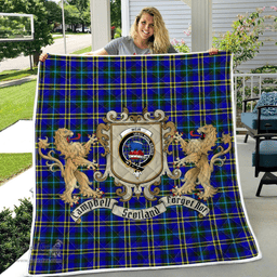 Scottish Weir Clan Badge Tartan Plaid Lion Crest Premium Quilt Scottish Plaid Tartan Plaid - ScotsTee - scotstee.com