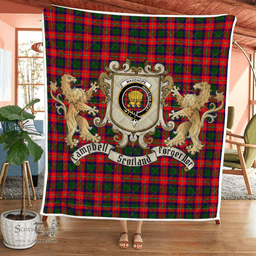 Scottish Wauchope Clan Badge Tartan Plaid Lion Crest Premium Quilt Scottish Plaid Tartan Plaid - ScotsTee - scotstee.com
