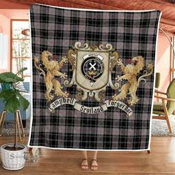 Scottish Moffat Clan Badge Tartan Plaid Lion Crest Premium Quilt Scottish Plaid Tartan Plaid - ScotsTee - scotstee.com