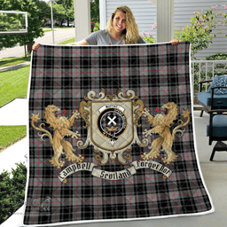 Scottish Moffat Clan Badge Tartan Plaid Lion Crest Premium Quilt Scottish Plaid Tartan Plaid - ScotsTee - scotstee.com